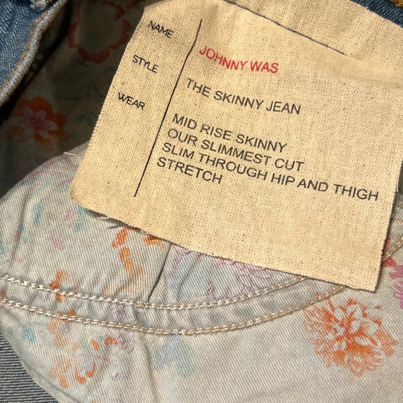 Johnny Was NWT Good Vibes Skinny Jeans - Size 26 - Picture 7 of 9